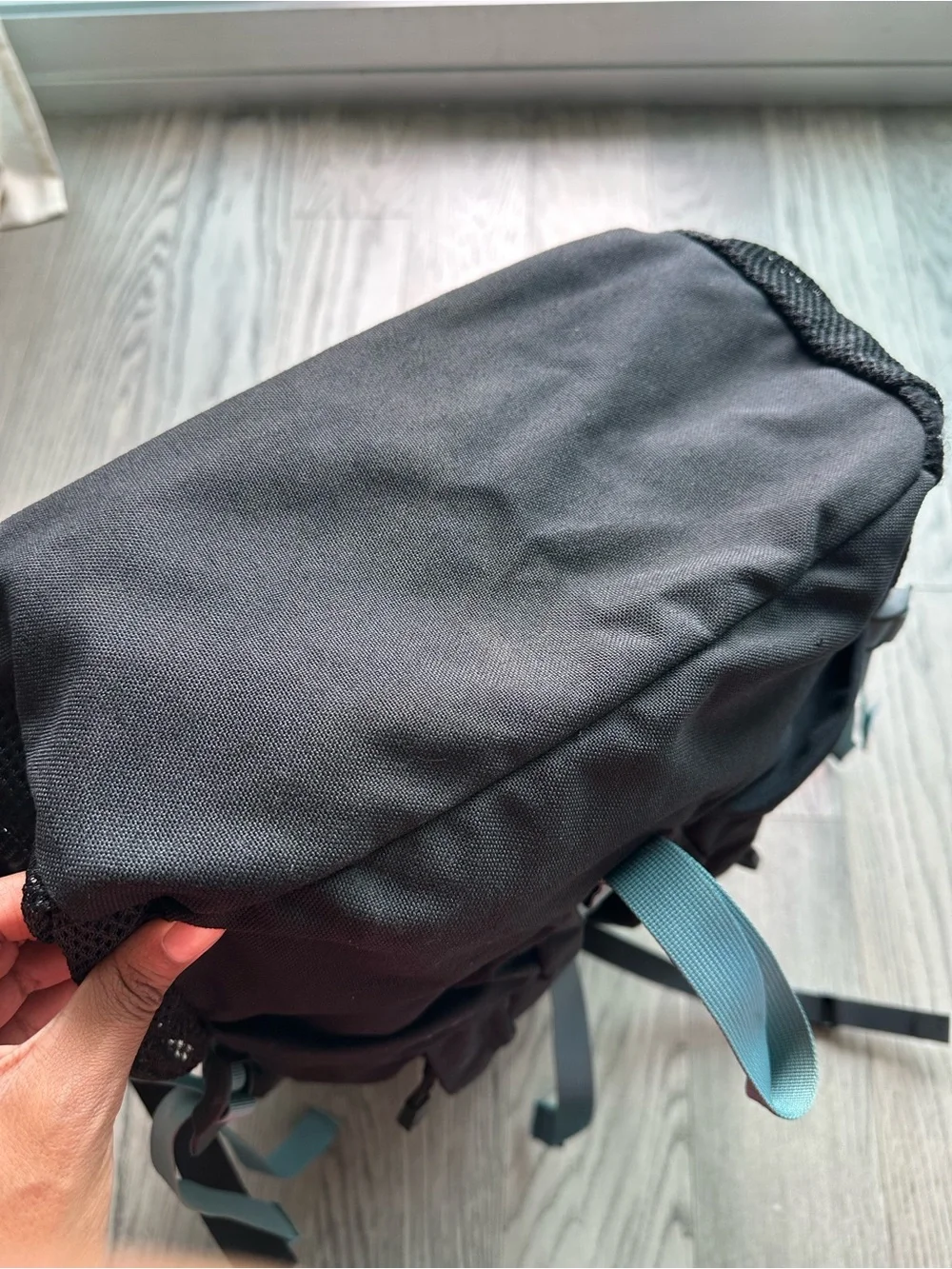 The North Face Large Hiking Backpack with Teal Straps